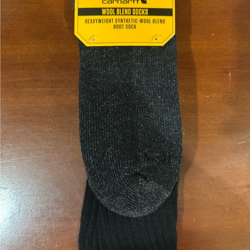 Carhartt Heavyweight Black Wool Blend Socks